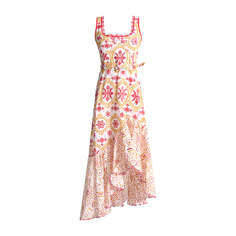 2024 Fashion Sexy Embroidered Asymmetrical Dress