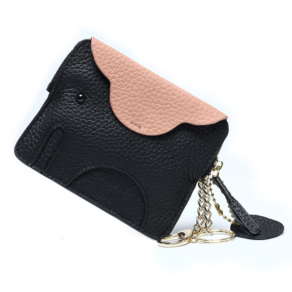 Cute Mini Genuine Leather Elephant Coin Purse