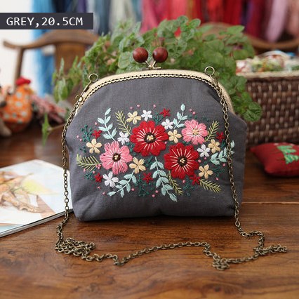 DIY Handcrafted Embroidered Coin Purse Material Kit