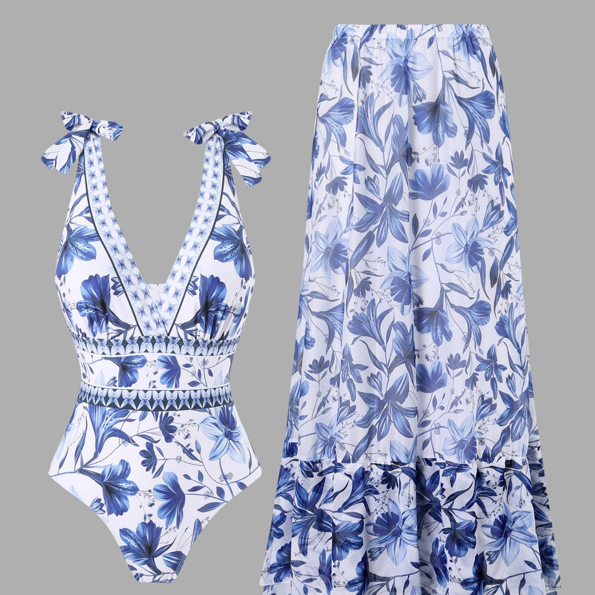 Sexy Bikini Swimsuit Chiffon Set
