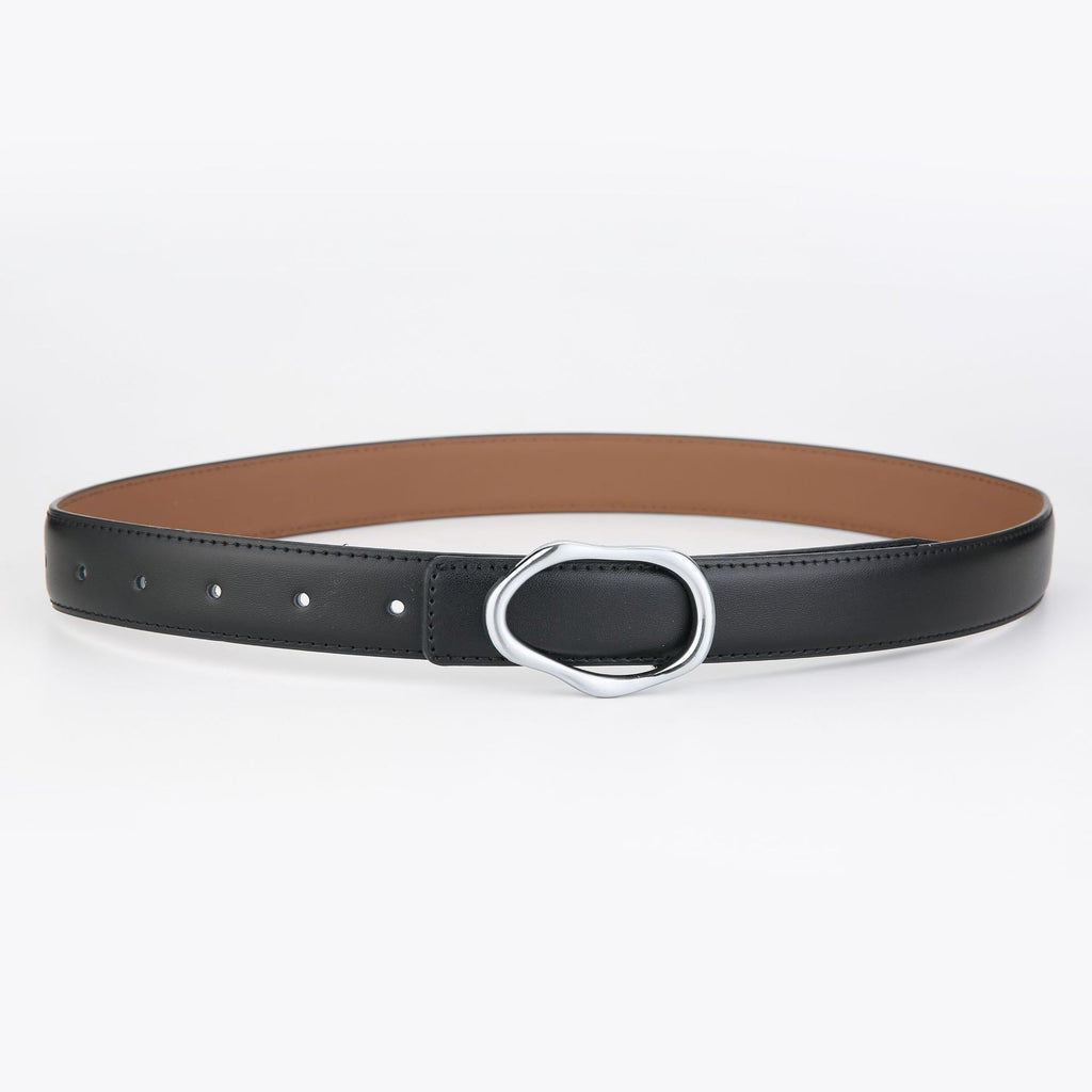Men's and Women's Genuine Leather Summer Belt for Dresses