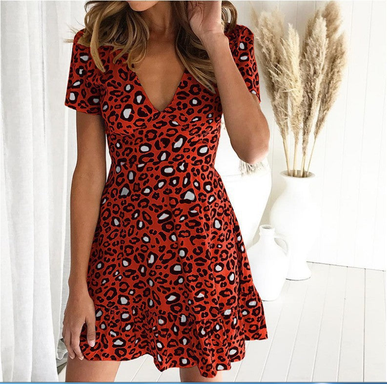 2020 Fashionable Leopard Print Sexy Dress