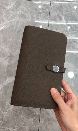 Platinum Purse with Cowhide Lychee Pattern Wallet