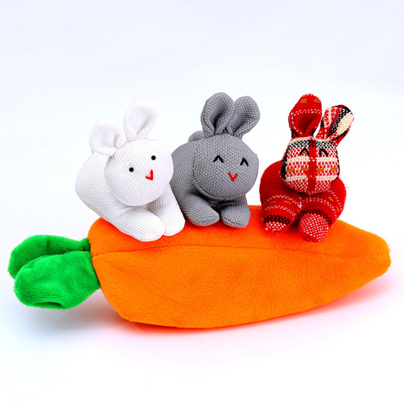 Three Rabbits Carrot Purse - Cute Rabbit Ornament