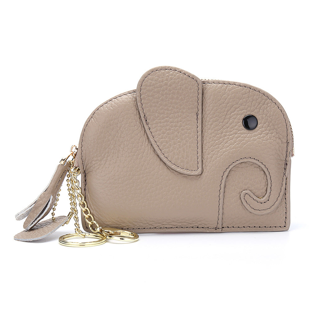 Cute Mini Genuine Leather Elephant Coin Purse