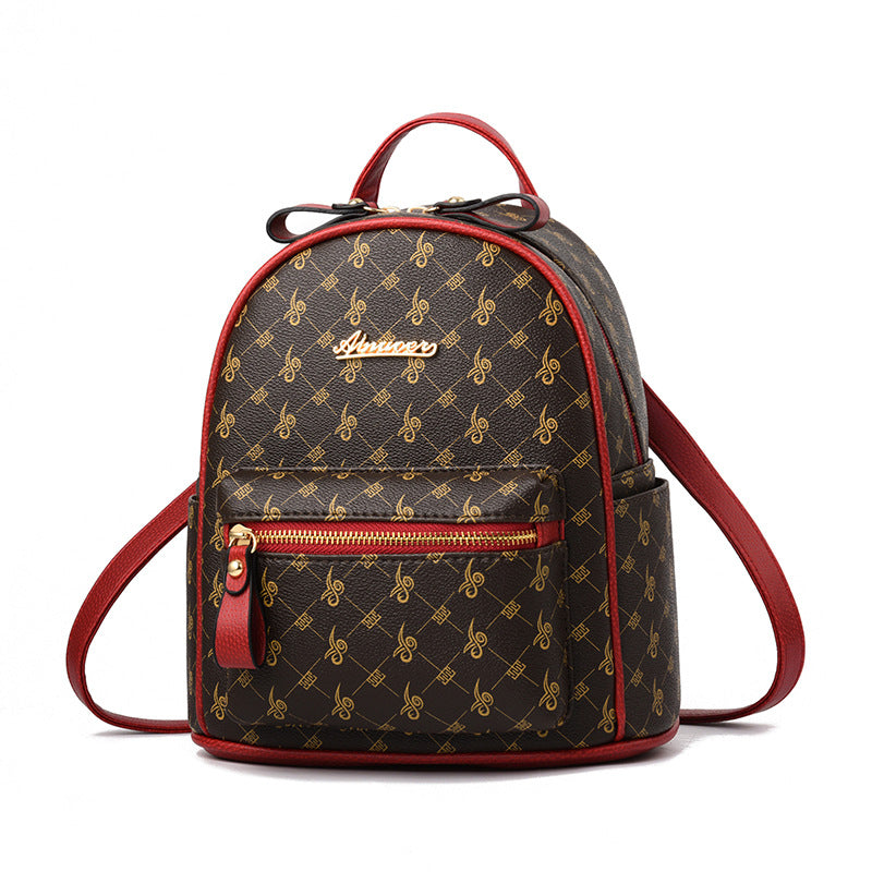 Classic HB-66B2 Backpack with Crocodile Pattern Purse