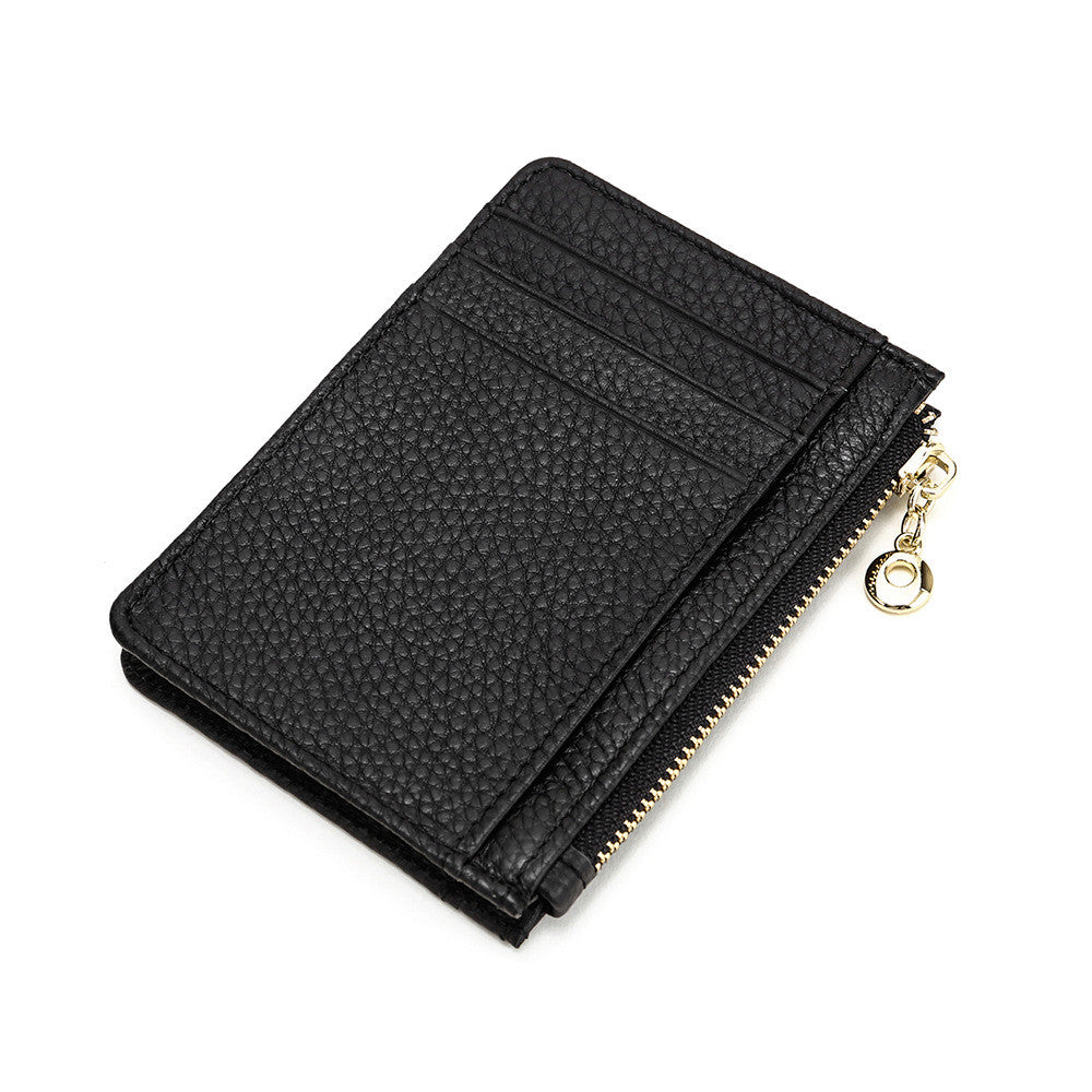 Leather Zipper Coin Purse for Women
