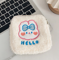 Teddy Velvet Embroidery Bear Coin Purse