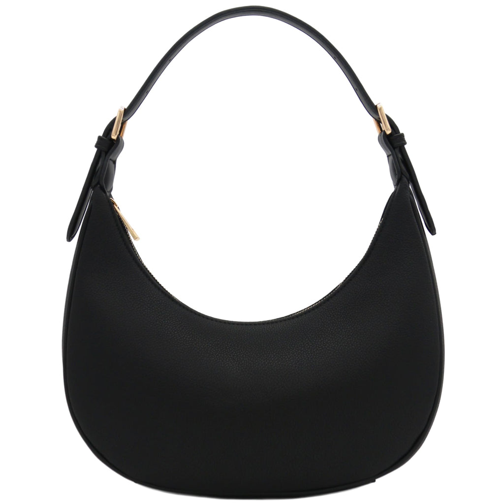 Elegant Crescent Shoulder Bag Underarm Purse (Black)