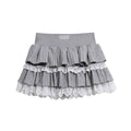 Lace Decorative Skirt, Elastic Waist Slimming Sweet Girl Chic Mini Skirt