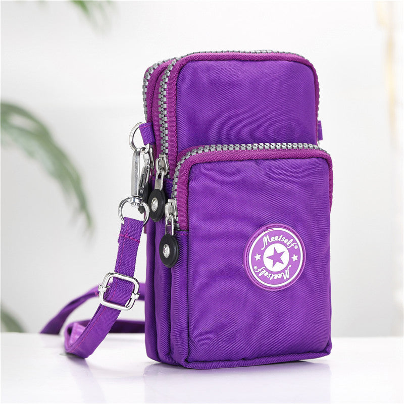 Women's Vertical Mini Messenger Bag with Coin Purse