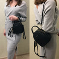 Fashion Leather Mini Backpack Purse for Women