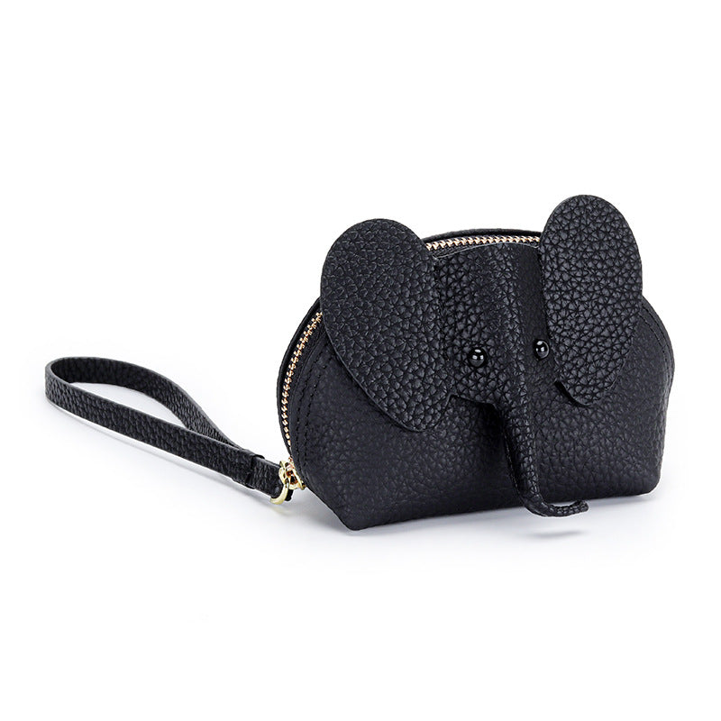 Cute Leather Cartoon Elephant Coin Purse