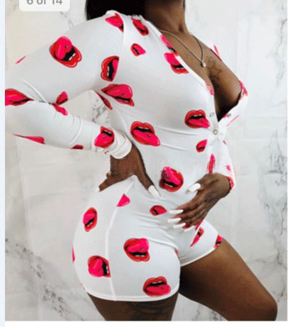 Printed Slim Fit Sexy Jumpsuit