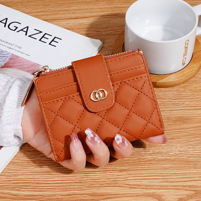 Classic Women's Wallet with Embroidery and Coin Purse