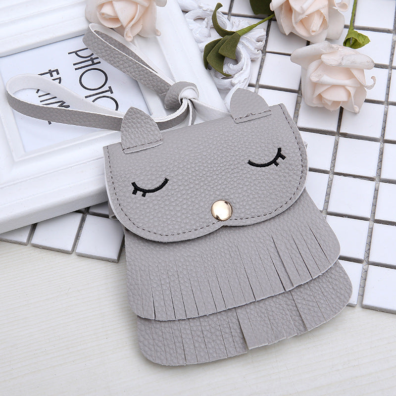 Children's Coin Purse with Fox Tassel Design