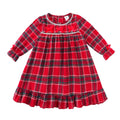 Kids Tales Girls Cotton Dress Christmas Plaid Long Sleeve Ruffle Dresses Toddlers Princess Dress