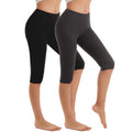 Vinconie Short Leggings Ladies Womens Knee Pants Leggings for Under Dresses Soft