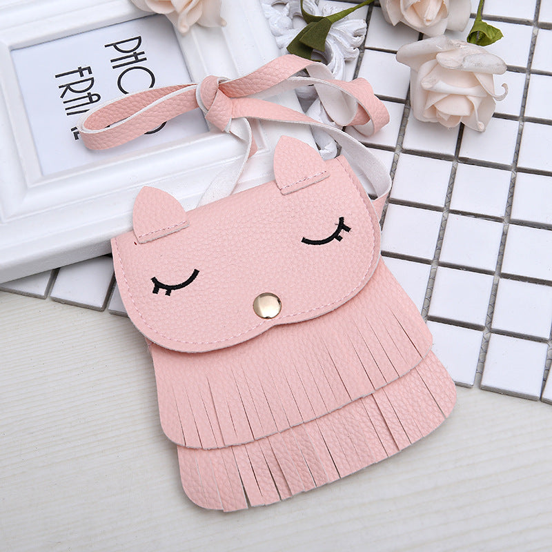 Small Fox Tassel Crossbody Coin Purse