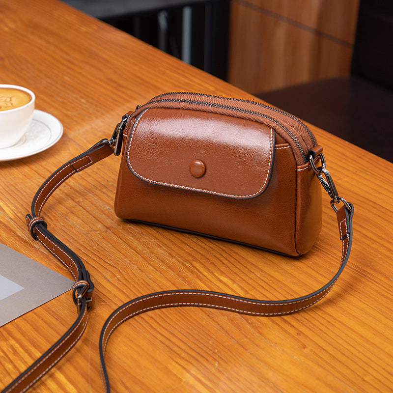 2024 Women's Shoulder Bag - Leather Small Purse