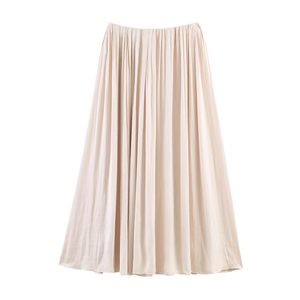 Elastic waist compression loose skirt