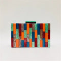 Luxury Multi-Color Acrylic Evening Clutch Purse
