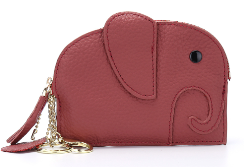Cute Mini Genuine Leather Elephant Coin Purse