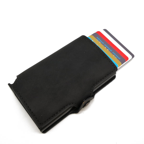 Aluminum Alloy Leather Mini Wallet with Coin Purse