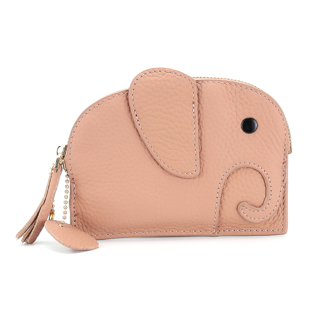 Cute Mini Genuine Leather Elephant Coin Purse