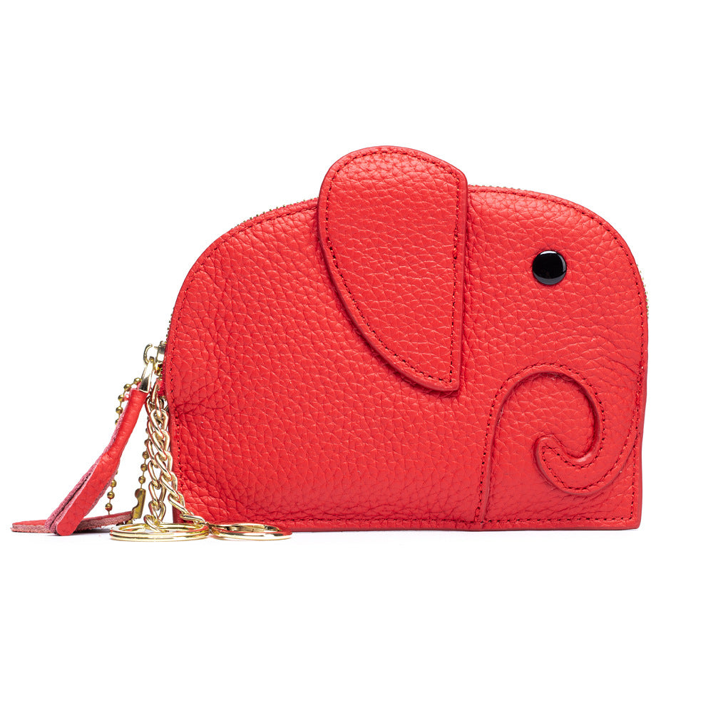 Cute Mini Genuine Leather Elephant Coin Purse