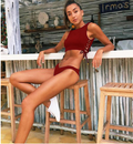 Strap Sexy Metal Buckle Bikini Set