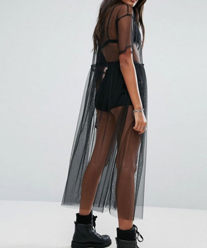 Sexy Sheer Mesh Dress Cover-Up