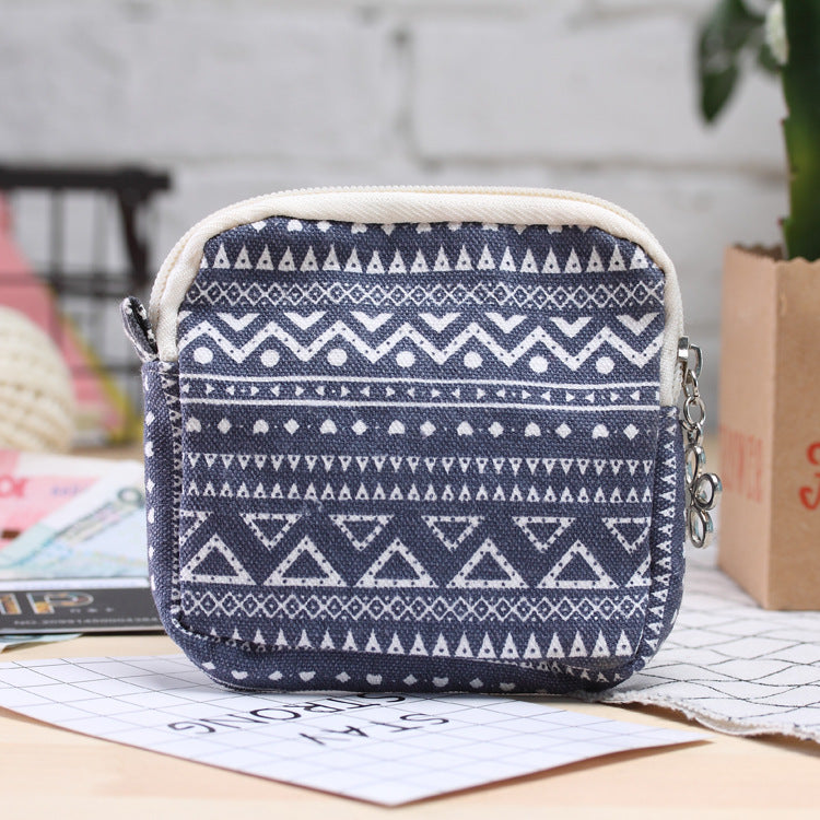 Cartoon Canvas Coin Purse - Portable Women's Wallet