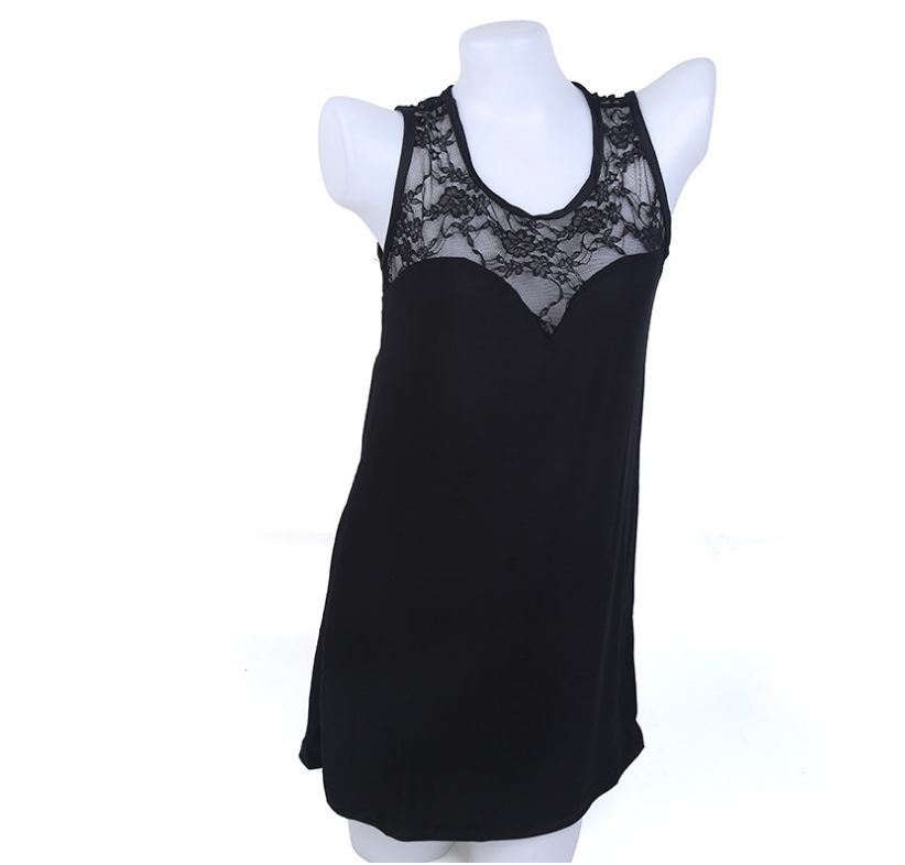 Lace Sexy Dress with Sleeveless Design