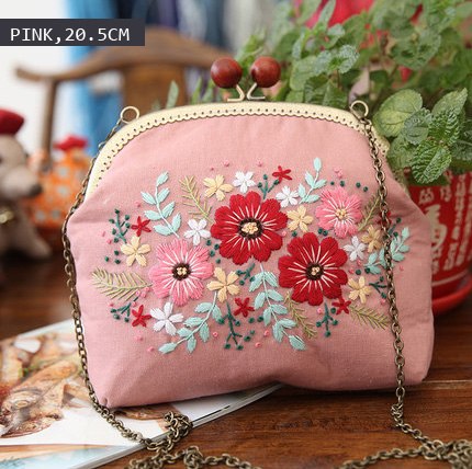 DIY Handcrafted Embroidered Coin Purse Material Kit