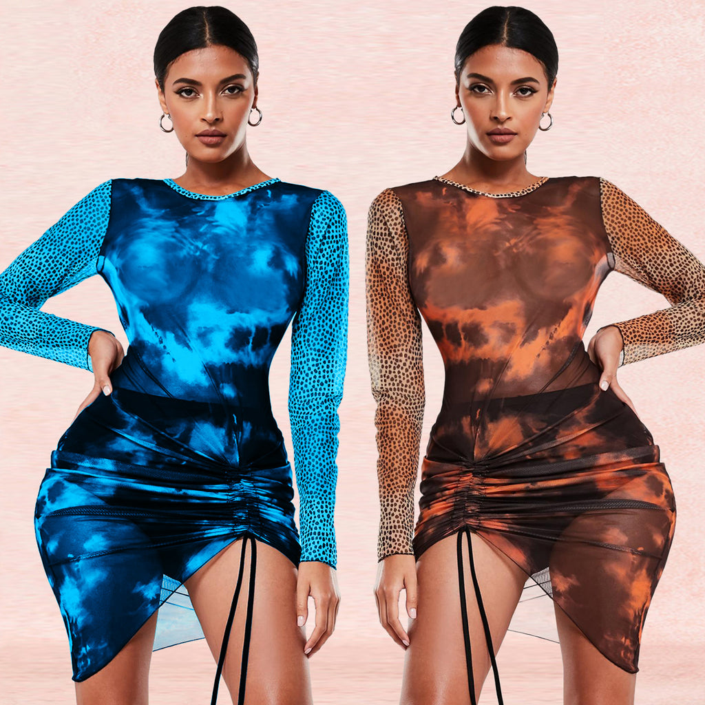 Sexy Mesh Strap Women's Dress