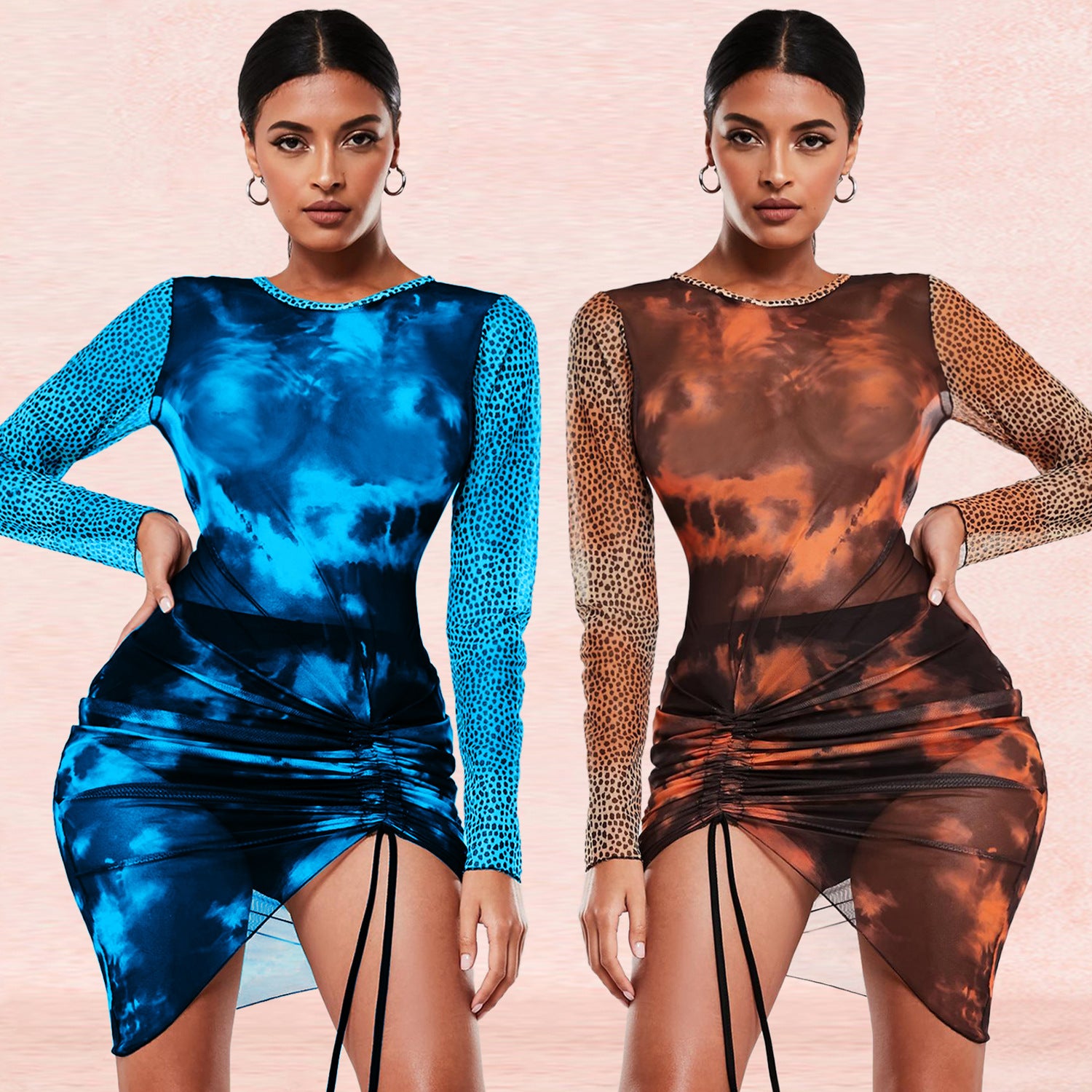Sexy Mesh Strap Women's Dress