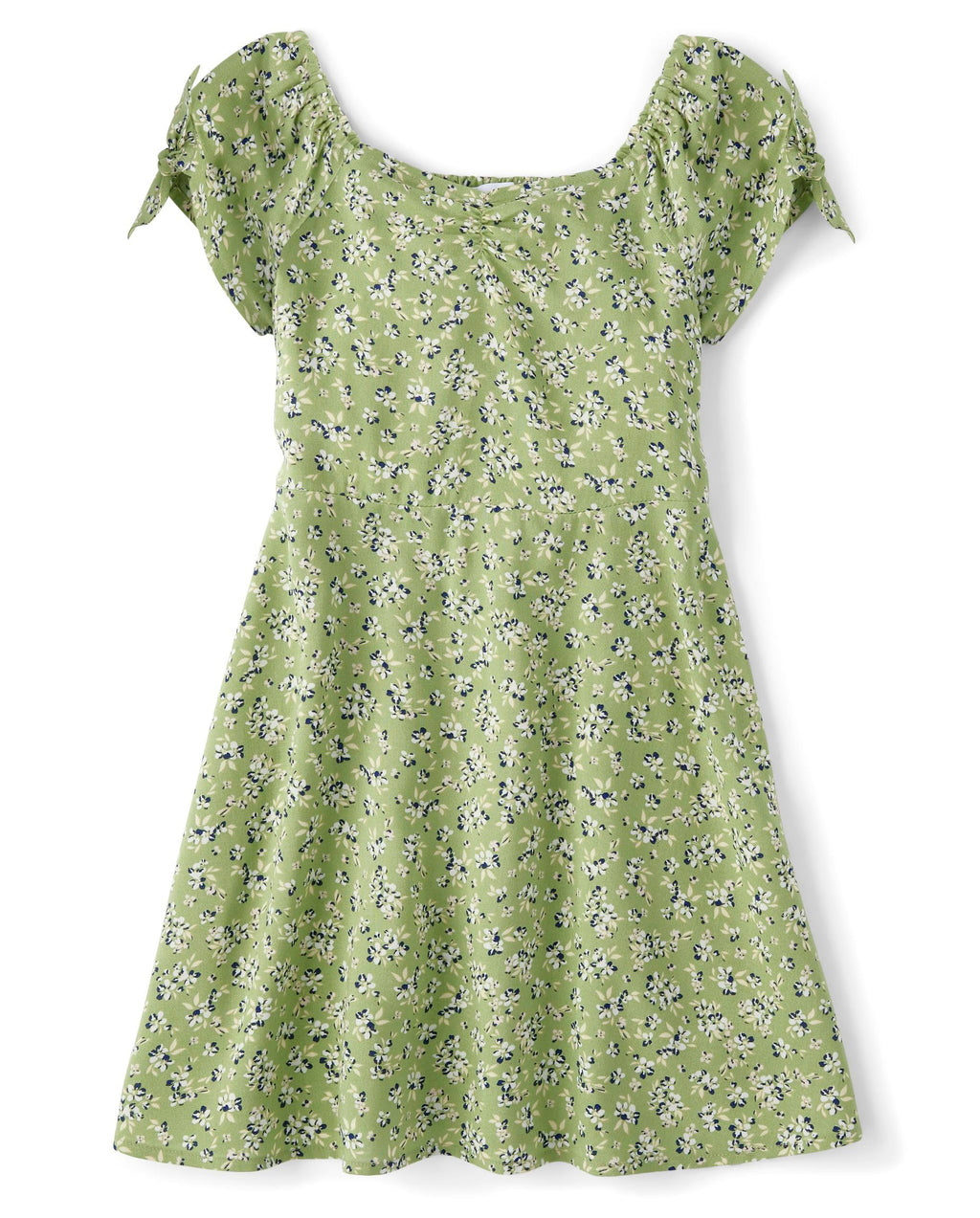 The Childrens Place Girls Short Sleeve Everday Dresses Lt Cactus Floral