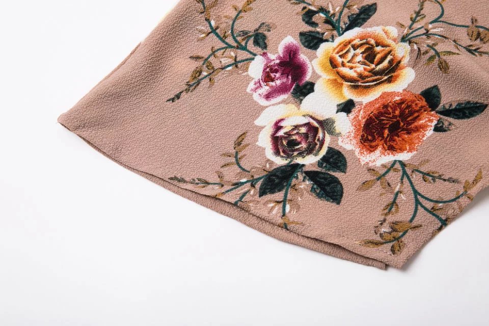 Floral Print Sexy Backless Jumpsuit