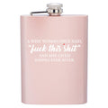 8 oz Rose Gold Stainless Steel Hip Flask with Funnel Wise Woman Funny