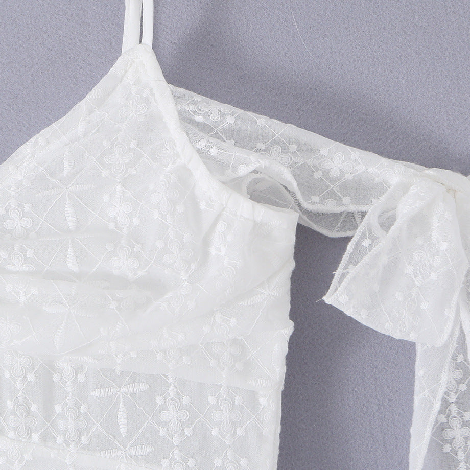 Pure Desire Style Lace Strap Perspective Strap Dress