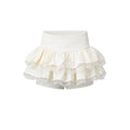 Patchwork Mini Skirt with Lined Inner Layer, Elastic Waistband, Patched Skirt for Wholesale