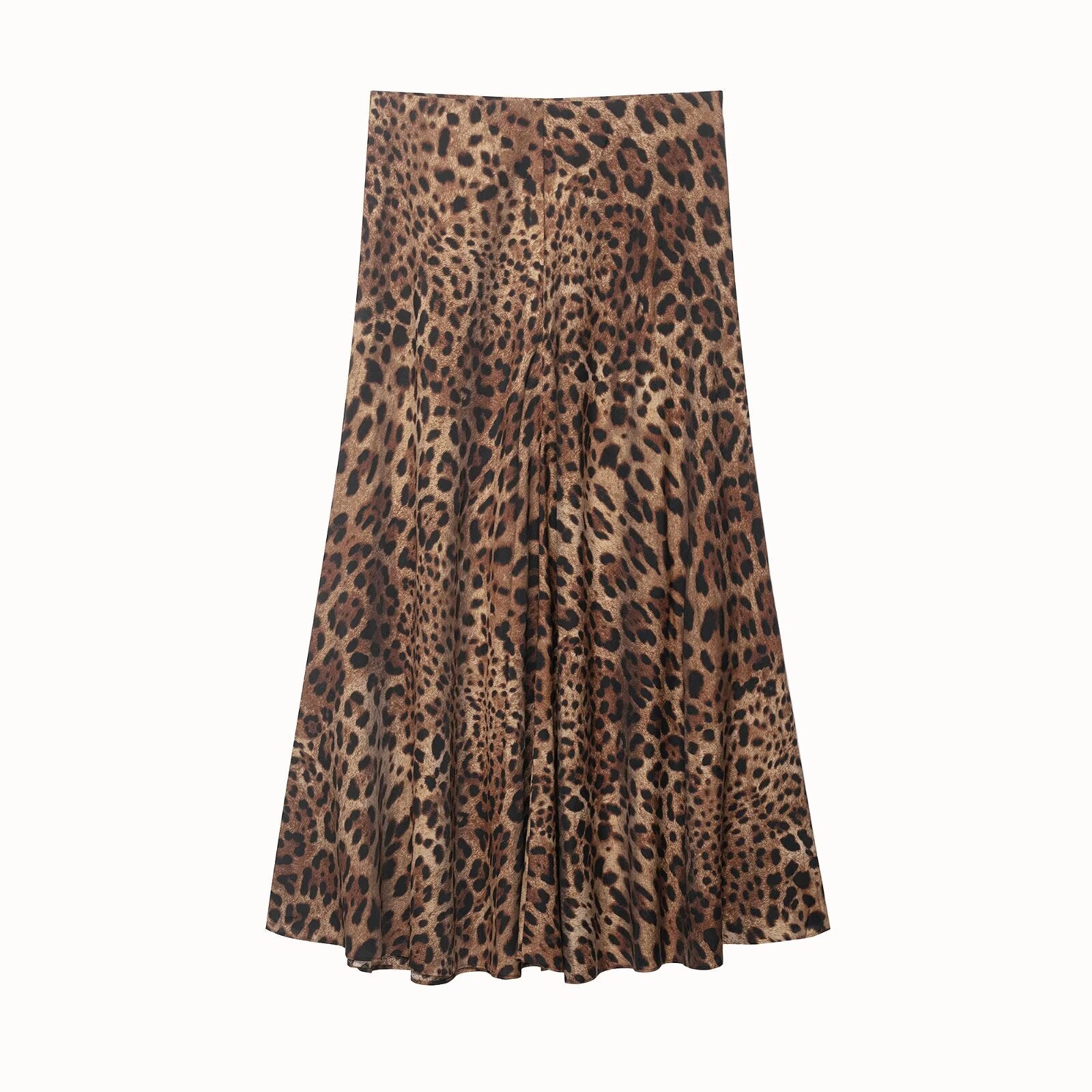 Commuting style elegant and versatile satin half length skirt