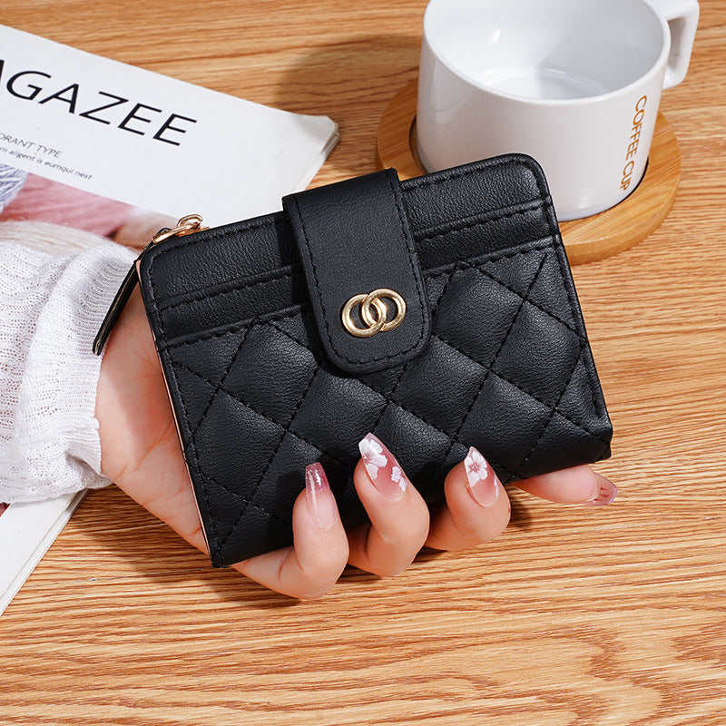 Classic Women's Wallet with Embroidery and Coin Purse