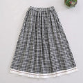 Plaid loose half skirt