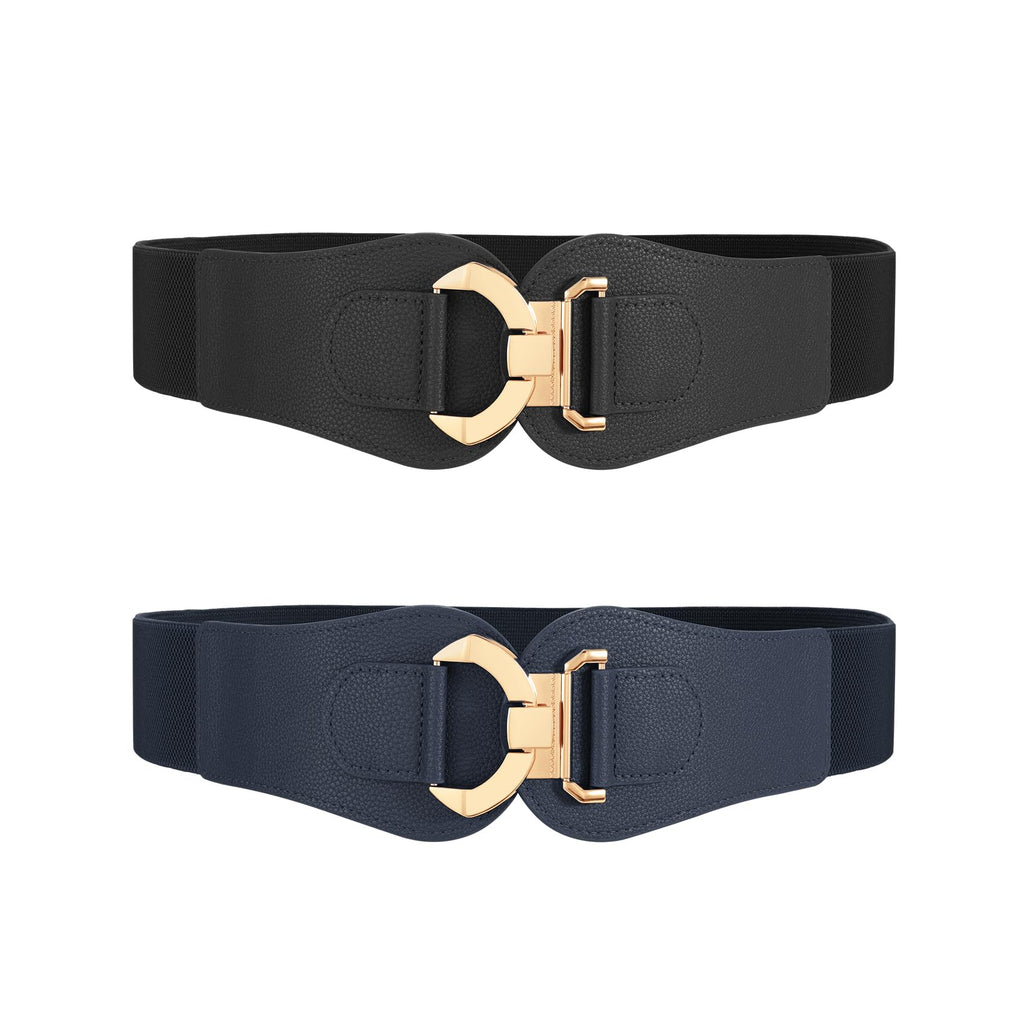 JASGOOD Womens Wide Stretchy Waist Belts for Dresses Vintage Elastic Waistband