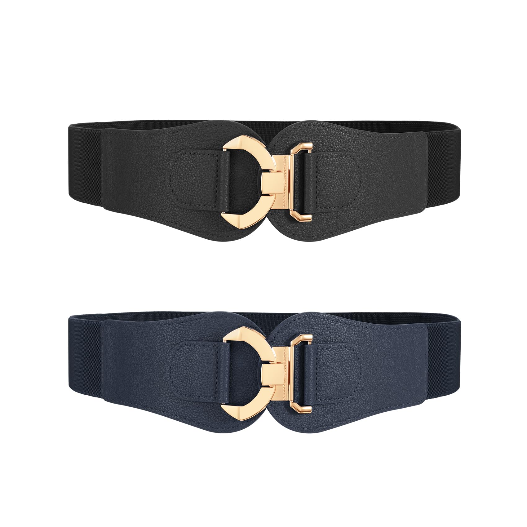 JASGOOD Womens Wide Stretchy Waist Belts for Dresses Vintage Elastic Waistband