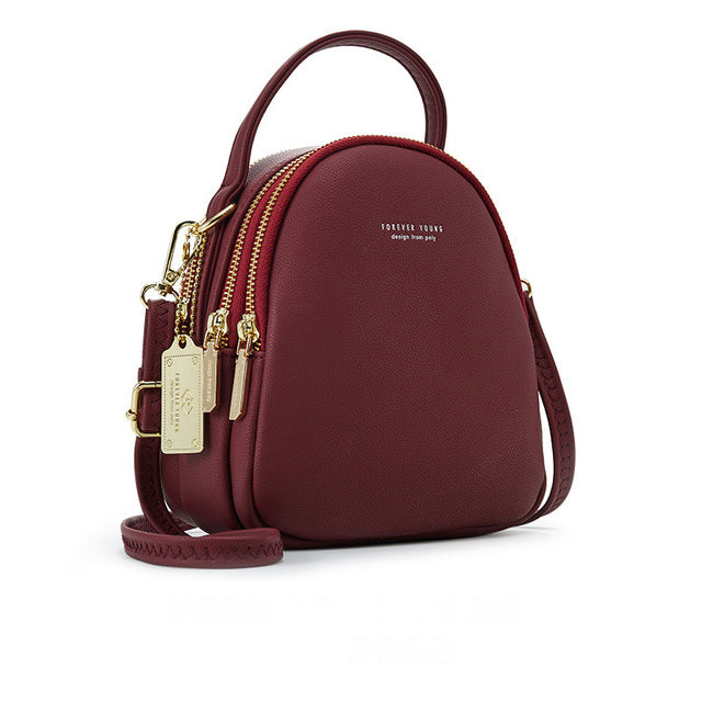 Fashion Leather Mini Backpack Purse for Women