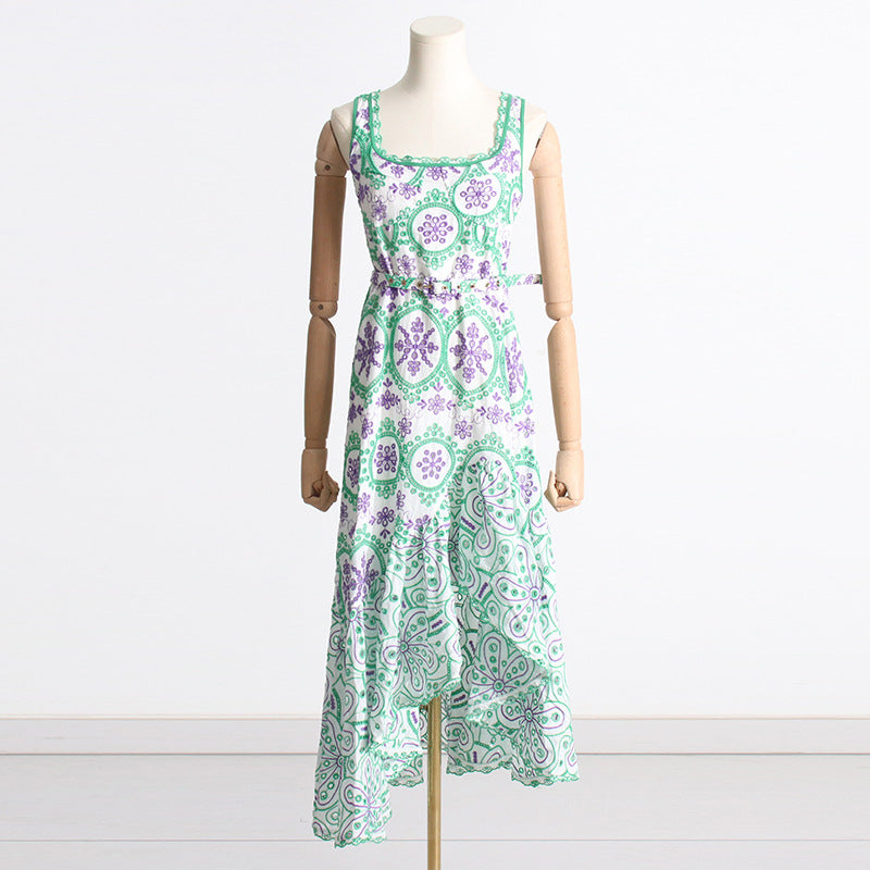 2024 Fashion Sexy Embroidered Asymmetrical Dress