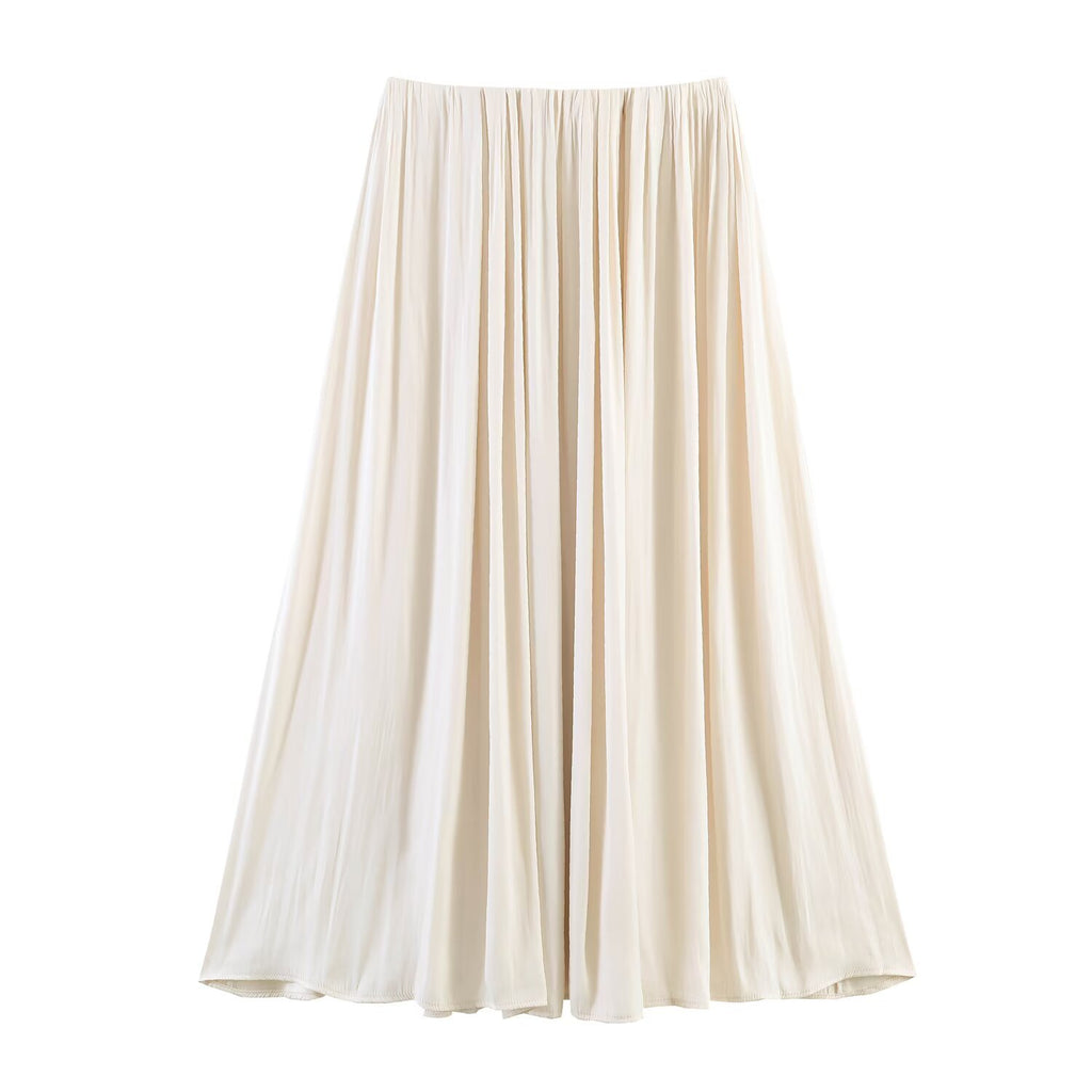 Elastic waist compression loose skirt